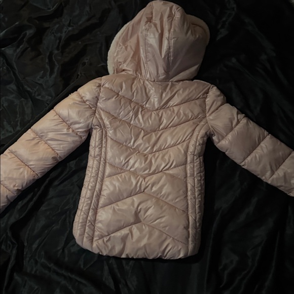Michael Kors Pink Hooded Puffer Jacket - Picture 4 of 4